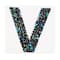 12 Pack: Black AB Letter Bling Sticker by Recollections®